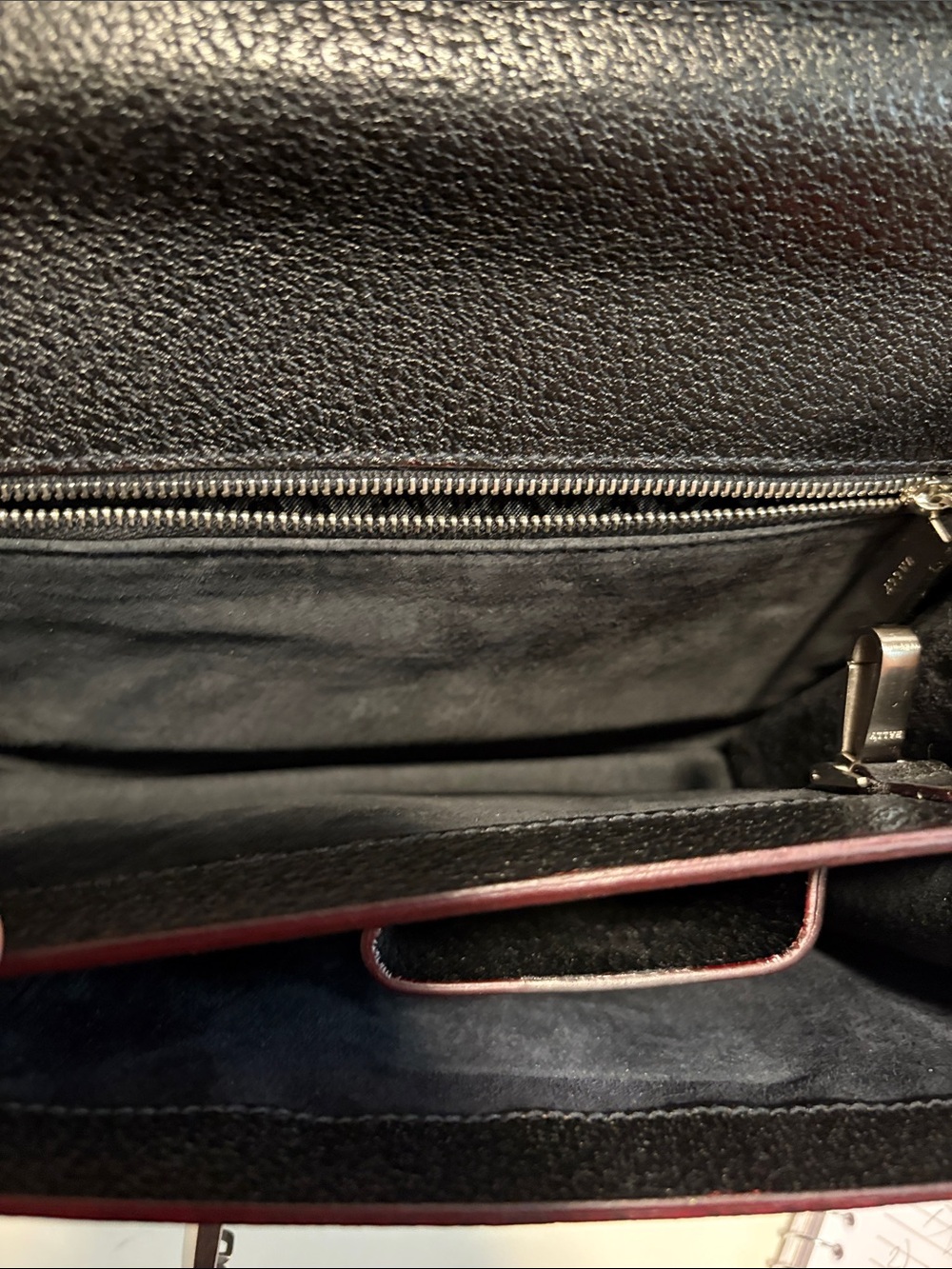 BALLY Vintage black leather clutch with dust cover - Picture 5 of 7